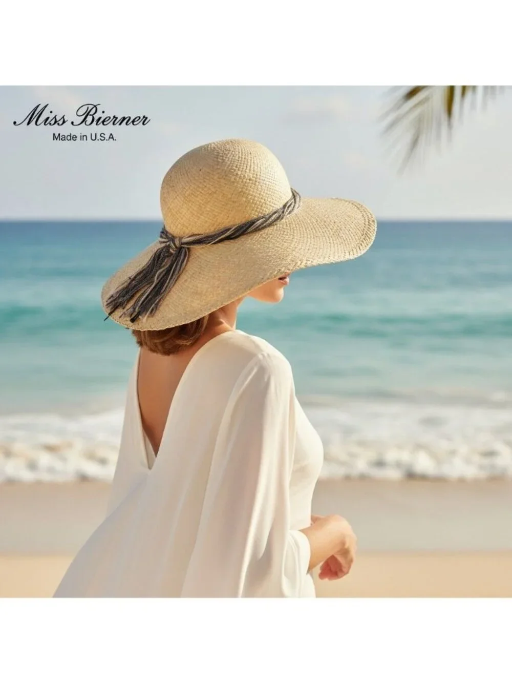 Miss Bierner Vintage Wide Brim Hat bohemian-chic hippie-inspired, old money